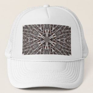 Metallic Metal Mesh Silver Trucker Hat
