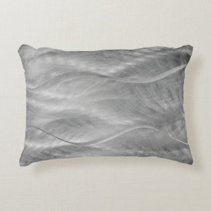 Metallic Metal Wavy Abstract Decorative Cushion