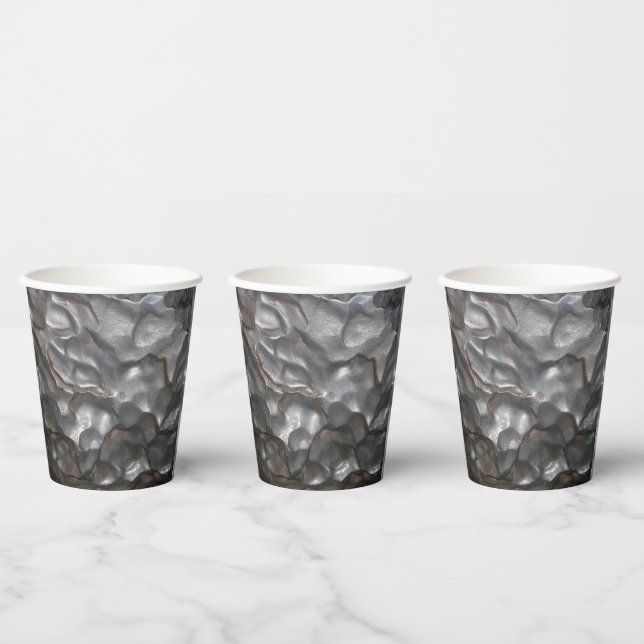 Metallic Meteorite Rock,    Paper Cups (Multi)