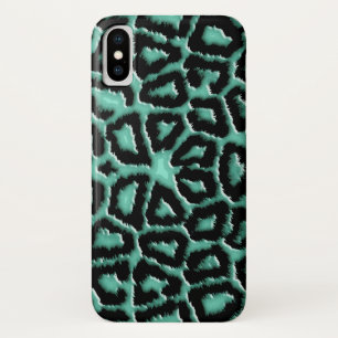 Metallic Mint Green Giraffe iPhone X Case