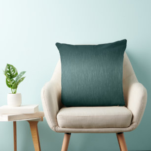 Metallic Muted Green Brushed Aluminium Look Cushion