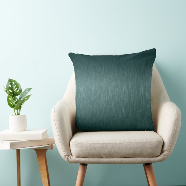 Metallic Muted Green Brushed Aluminium Look Cushion (Chair)