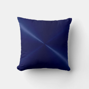 Metallic Navy Stainless Steel Metal Look Cushion