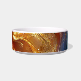 Metallic Oil Slick Pet Bowl