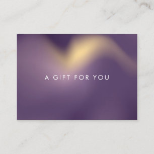 metallic ombre purple gift certificate