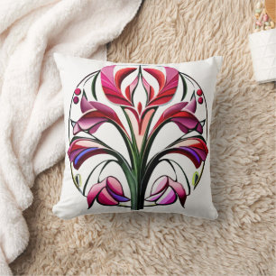 Metallic Orchid: A Pink and Yellow Extravaganza Cushion