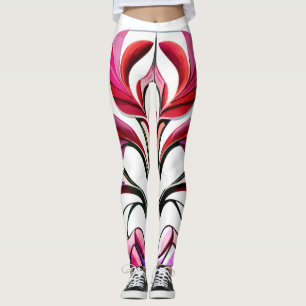 Metallic Orchid: A Pink and Yellow Extravaganza Leggings