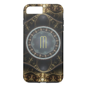 Metallic Ornate Steampunk Fractal Monogram iPhone 8 Plus/7 Plus Case