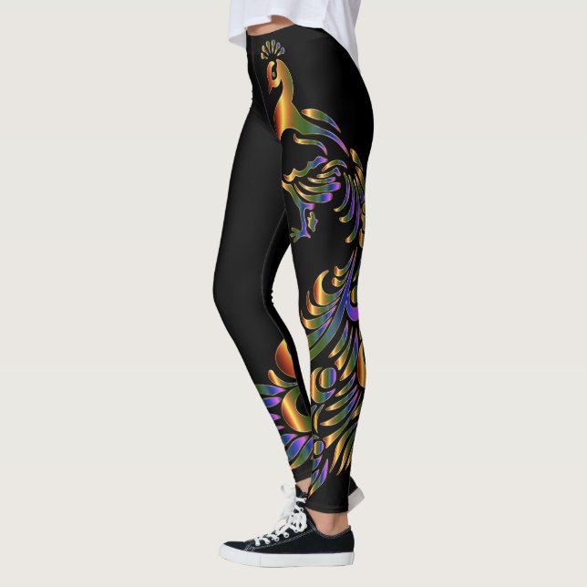 Metallic peacock leggings (Left)