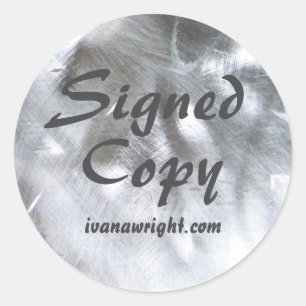 Metallic Photo and Grey Signed Copy Classic Round Sticker