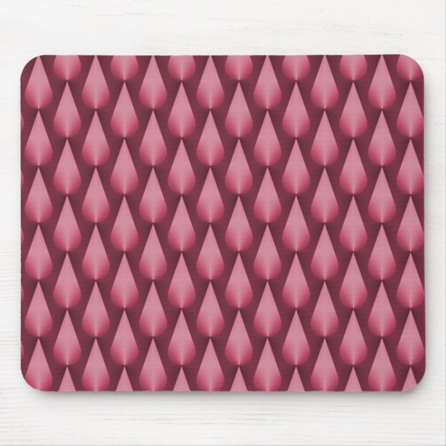 Metallic Pink Dazzling Raindrops Mousepad (Front)
