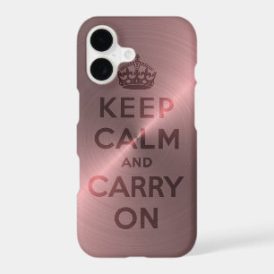 Metallic Pink Keep Calm And Carry On