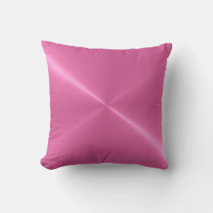 Metallic Pink Stainless Steel Metal Look Cushion