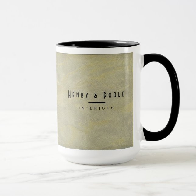 Metallic Plaster Interior Designer Branding Mug (Right)