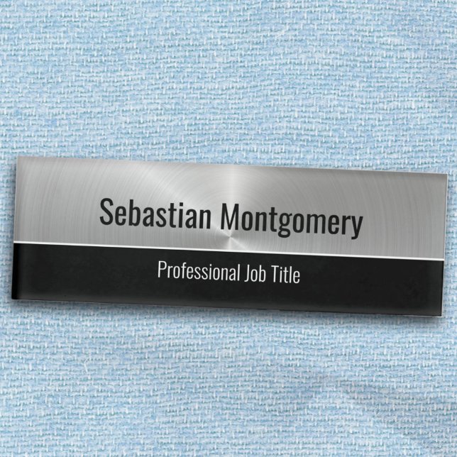 Metallic Professional Stainless Steel Flare Custom Name Tag (Creator Uploaded)