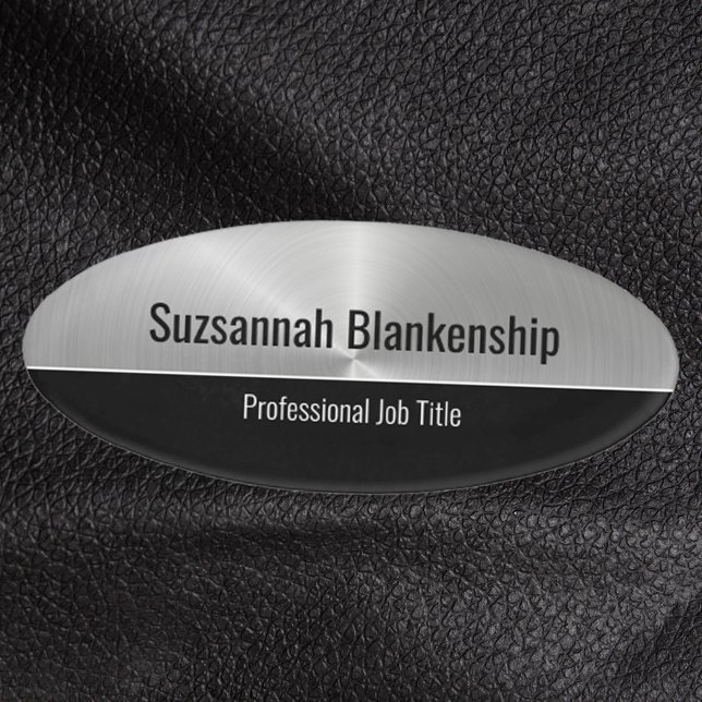 Metallic Professional Stainless Steel Flare Custom Name Tag (Creator Uploaded)