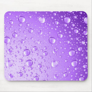 Metallic Purple Abstract Rain Drops Mouse Pad