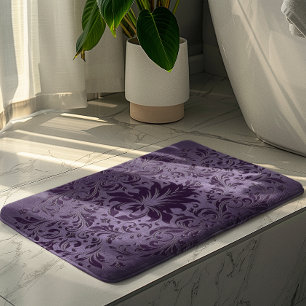 Metallic Purple Brushed Aluminium Purple Lace Bath Mat