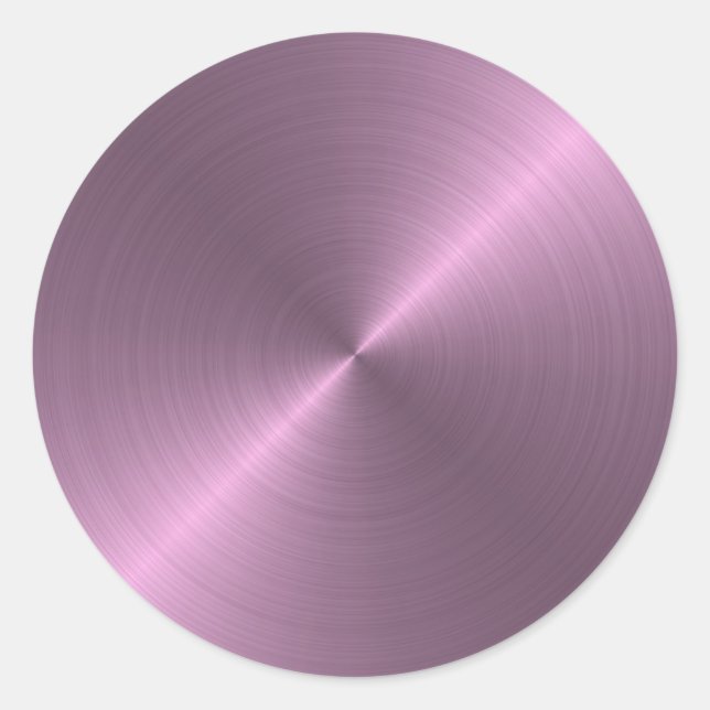 Metallic Purple Classic Round Sticker (Front)