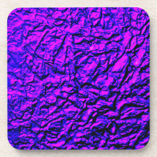 Metallic Purple, Pink and Blue Wrinkled Coaster