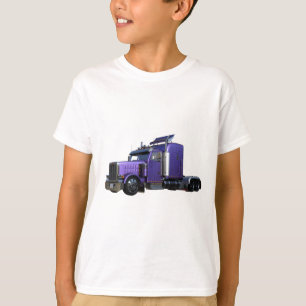 Metallic Purple Semi Truck In Three Quarter View T-Shirt