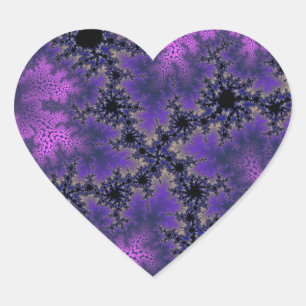 Metallic Purple Speckle Heart Sticker