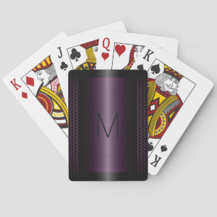 Metallic Purple Stainless Steel Metal Look Playing Cards