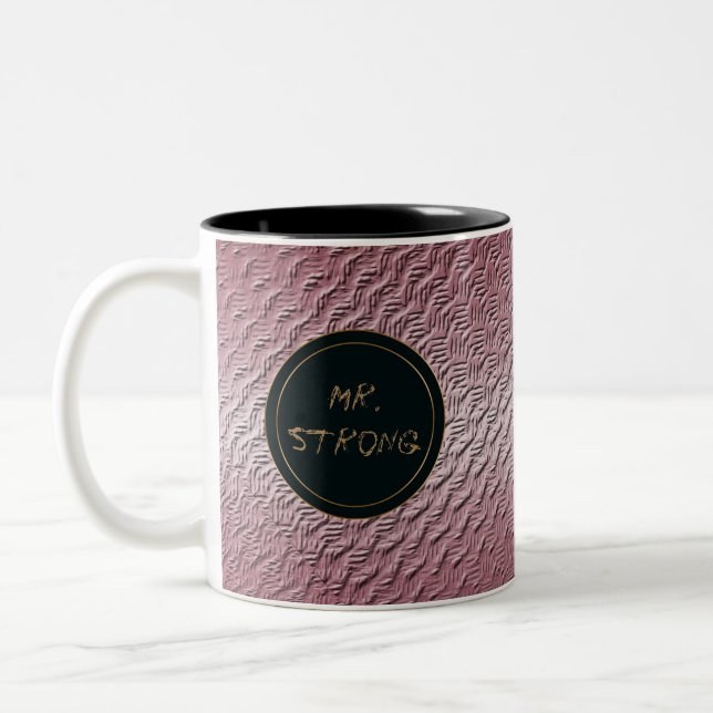 metallic purple texture Two-Tone coffee mug (Left)
