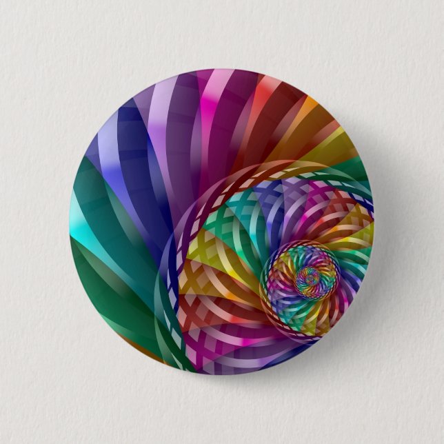 Metallic Rainbow 6 Cm Round Badge (Front)