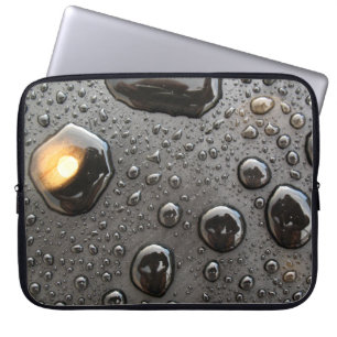 Metallic Raindrops Laptop Computer Sleeve