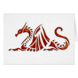 Metallic Red Beveled Dragon