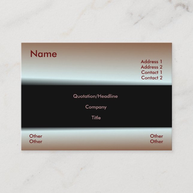 Metallic Red Business Card (Front)