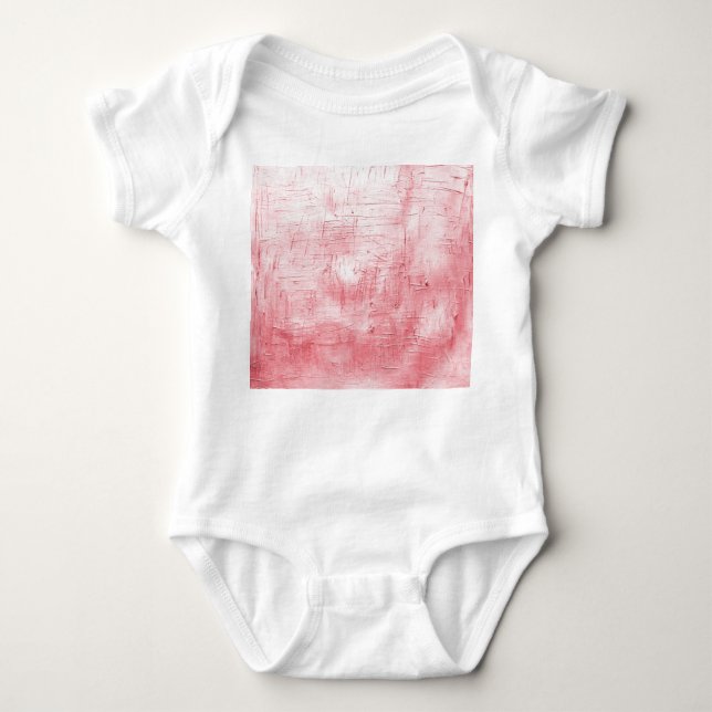 Metallic Red Canvas: Brushstroke Elegance. Baby Bodysuit (Front)