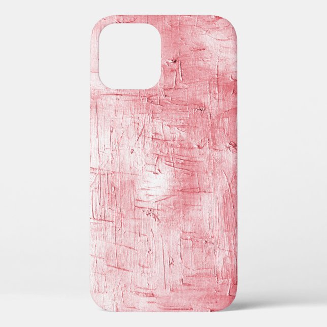 Metallic Red Canvas: Brushstroke Elegance. Case-Mate iPhone Case (Back)