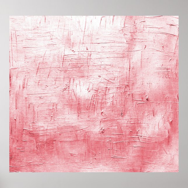 Metallic Red Canvas: Brushstroke Elegance. Poster (Front)
