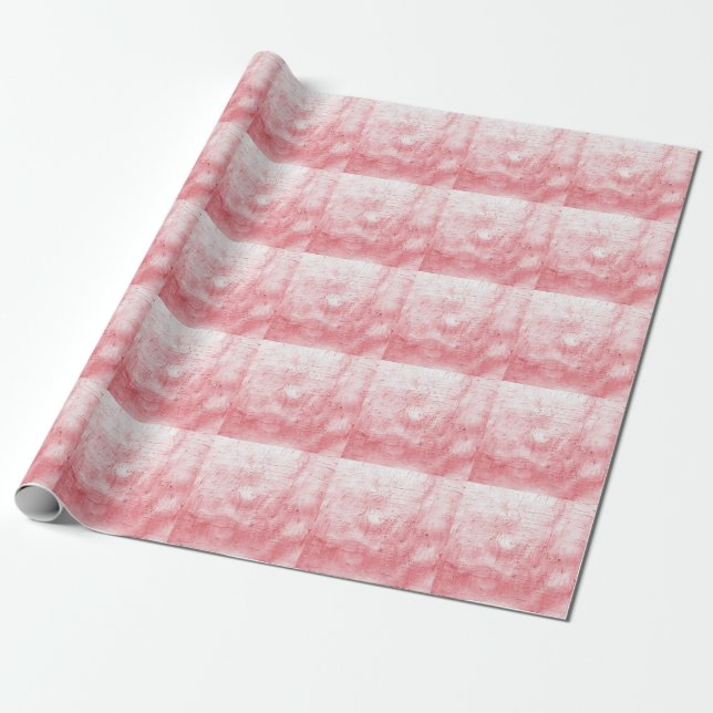 Metallic Red Canvas: Brushstroke Elegance. Wrapping Paper (Unrolled)