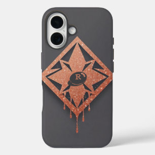 Metallic Rose Diamond iPhone 16 Case