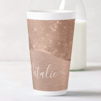 Metallic Rose Gold Glitter Personalised