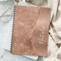 Metallic Rose Gold Glitter Personalised