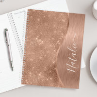 Metallic Rose Gold Glitter Personalised