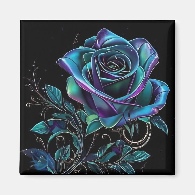 Metallic Rose Magnet (Front)