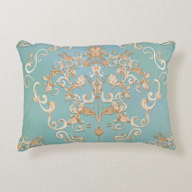 Metallic Rose Quartz: Glossy Texture Decorative Cushion (Front)