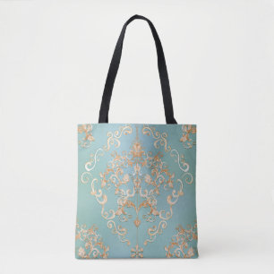 Metallic Rose Quartz: Glossy Texture Tote Bag