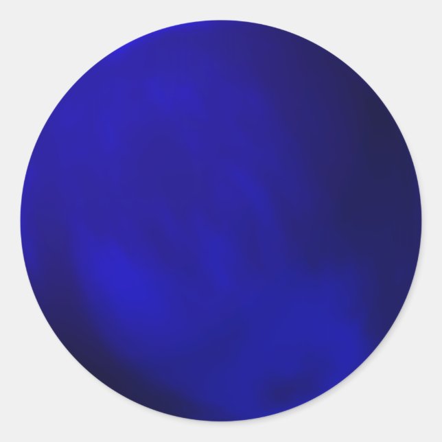 Metallic Royal Blue Classic Round Sticker (Front)
