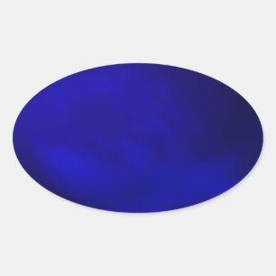 Metallic Royal Blue Oval Sticker