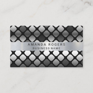 Metallic Shine Square Pattern Business Card