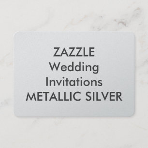 METALLIC SILVER 5” x 3.5” Wedding Invitations