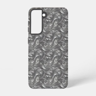 Metallic Silver Abstract Design for Samsung Galaxy Case