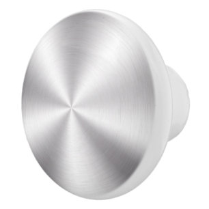 Metallic silver background ceramic knob