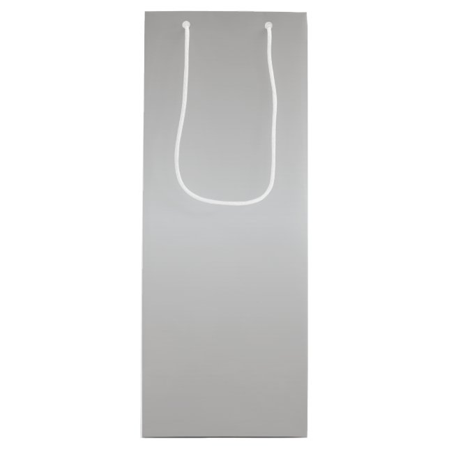 Metallic Silver Bells Wine Gift Bag (Front)